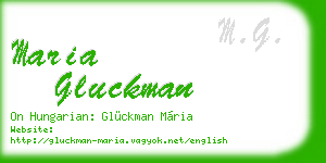 maria gluckman business card